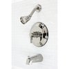 Kingston Brass KB3636NDL Tub and Shower Faucet, Polished Nickel KB3636NDL